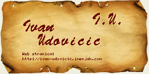 Ivan Udovičić vizit kartica